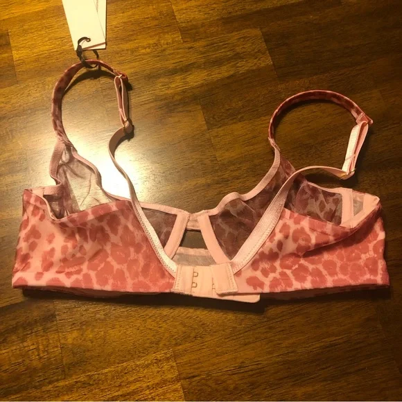 NWT $130 Agent Provocateur Lucky Full Cup Underwired Bra in Pink Leopard - 32B! - Picture 16 of 16